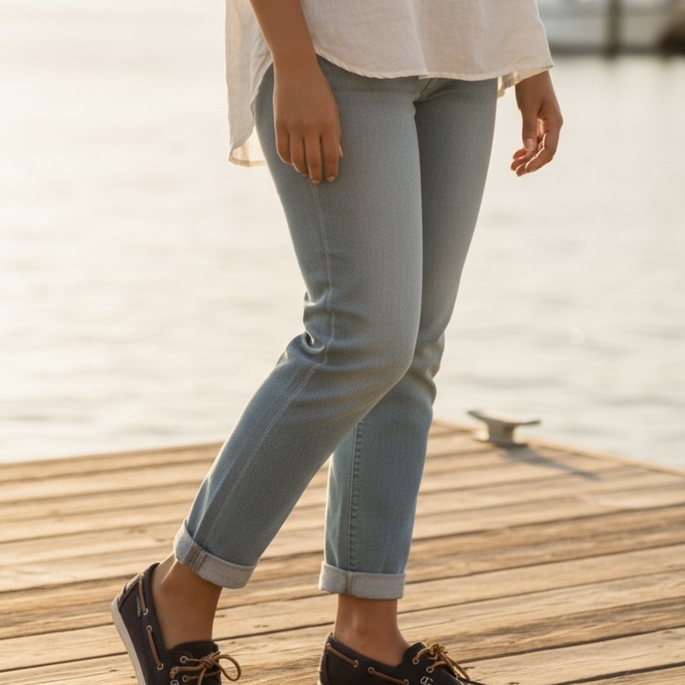 Sperry Women's Dark Blue Denim Loafers - Picture 2 of 5
